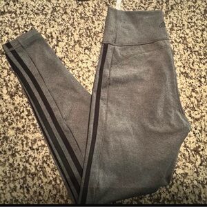Adidas Women’s Gray Joggers with Black Stripes